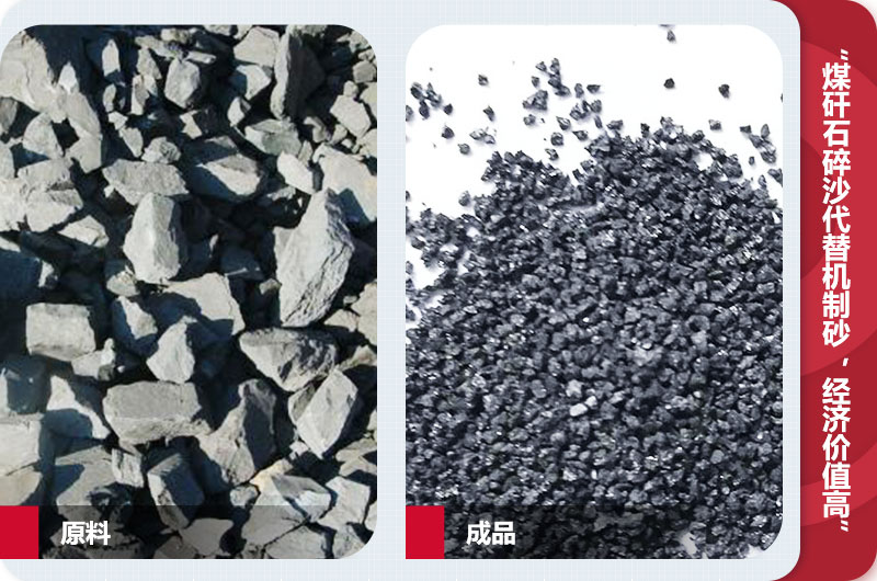 煤矸石碎沙，級配合理，代替機(jī)制砂